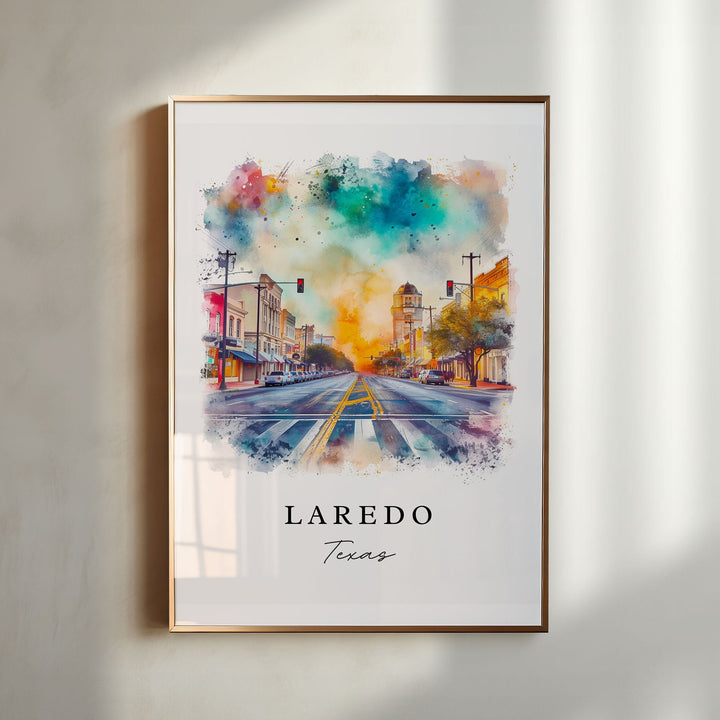 Laredo Texas wall art - Texas, Laredo print, Laredo Wedding gift, Laredo TX Birthday present, Custom Text, Perfect Gift