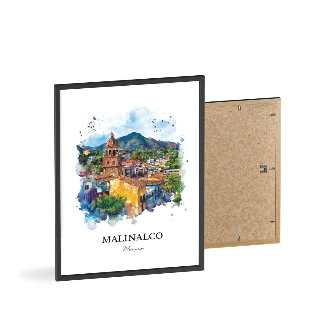 Malinalco MX Wall Art, Ixtapan Region Print, Mexico Watercolor Art, Malinalco Mexico Gift, Travel Print, Travel Poster, Housewarming Gift