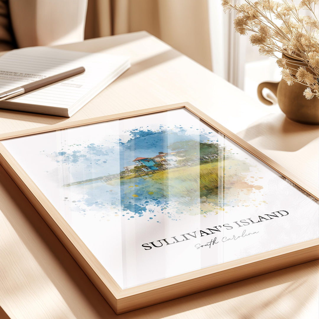 Sullivans Island, SC – Watercolor Art Print