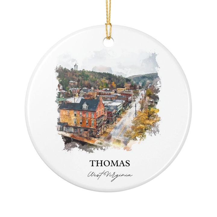 Thomas WV Ornament: Unique Thomas Souvenir, Thomas West Virginia Xmas Decor, and Authentic West Virginia Gift