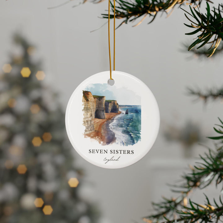 Seven Sisters Ornament: Unique Seven Sisters Souvenir, England Xmas Decor, and Authentic Seven Sisters England Gift
