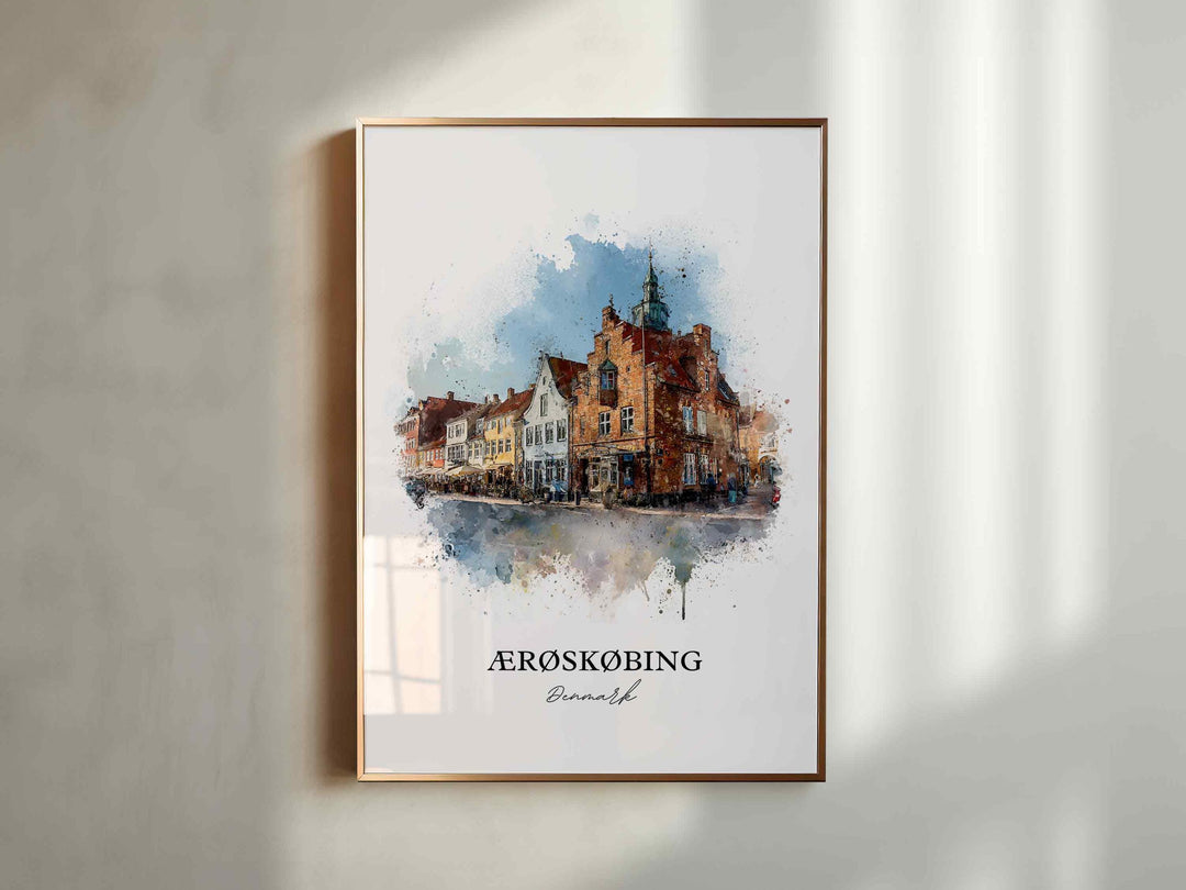Aerøskøbing, Denmark – Watercolor Art Print