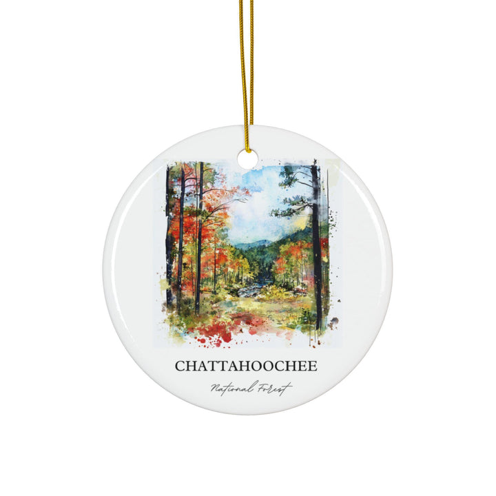 Chattahoochee National Forest Ornament: Unique Chattahoochee Souvenir, Chattahoochee Xmas Decor, and Authentic Georgia Gift