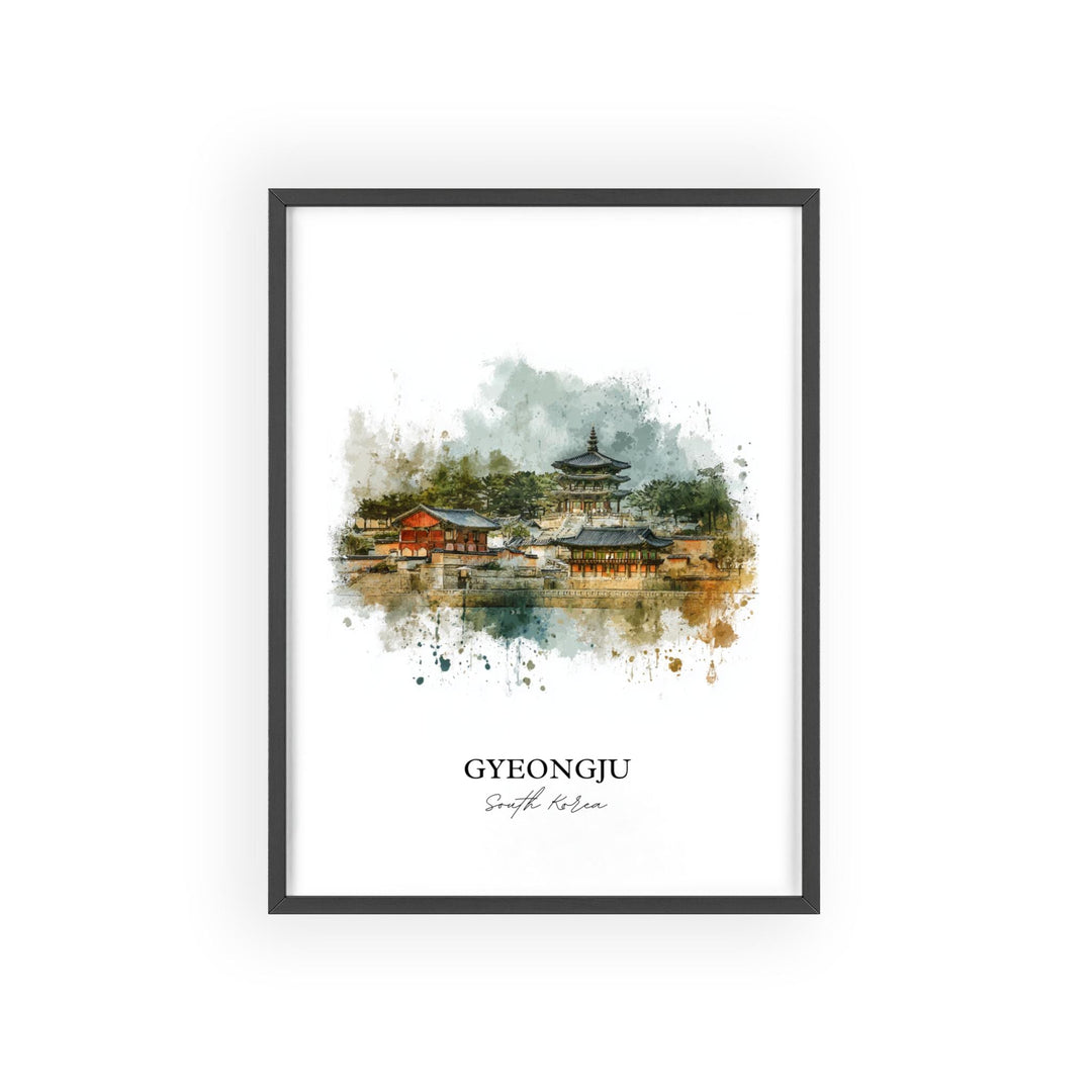 Gyeongju, South Korea – Watercolor Art Print