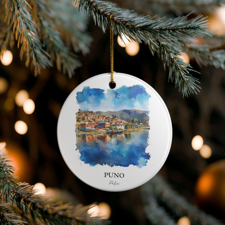 Puno Peru Ornament: Unique Puno Peru Souvenir, Peru Xmas Decor, and Authentic Puno Peru Gift