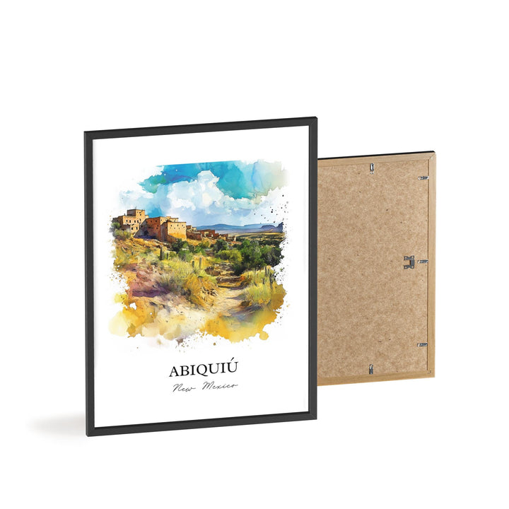 Abiquiú NM Wall Art, Abiquiú Print, New Mexico Watercolor Art, Abiquiú NM Gift, Travel Print, Travel Poster, Housewarming Gift