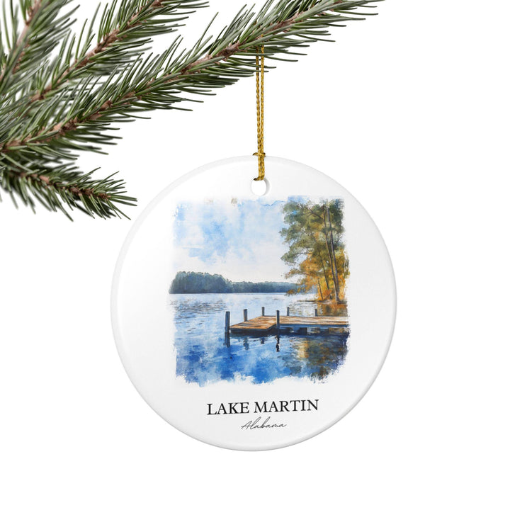 Lake Martin Alabama Ornament: Unique Lake Martin Souvenir, Lake Martin AL Xmas Decor, and Authentic Alabama Gift
