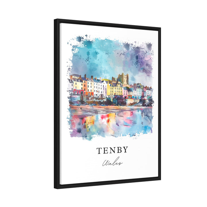 Tenby Wales Wall Art, Tenby Print, Wales Watercolor, Tenby Gift, Travel Poster, Housewarming Gift
