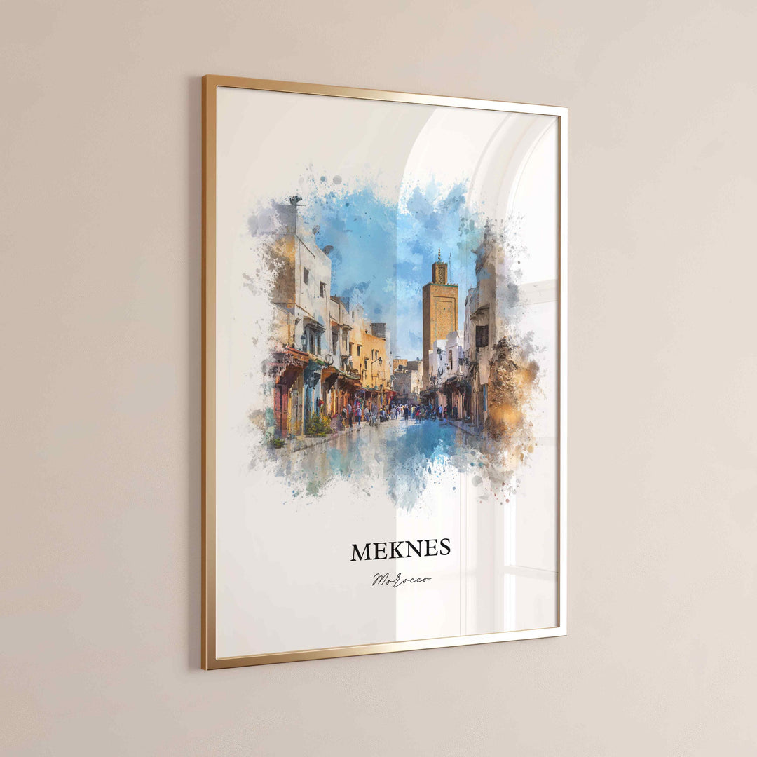 Meknes, Morocco – Watercolor Art Print