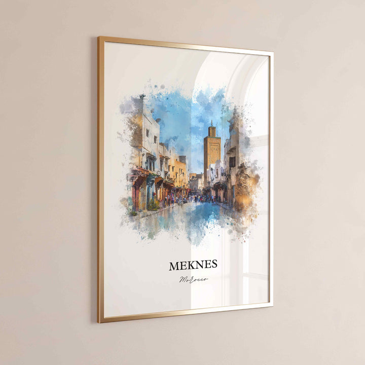 Meknes, Morocco – Watercolor Art Print