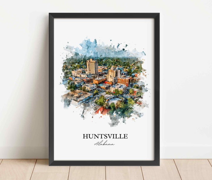 Huntsville, Alabama – Watercolor Art Print