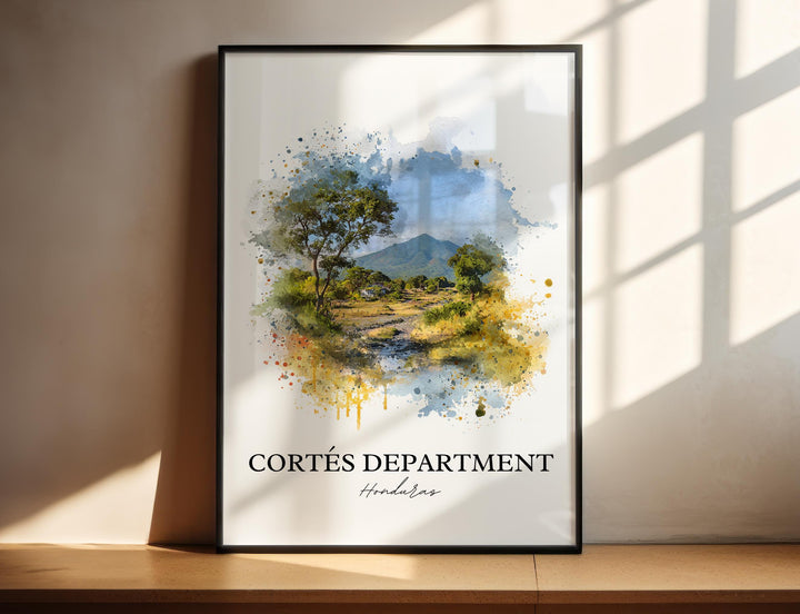 Cortés, Honduras – Watercolor Art Print