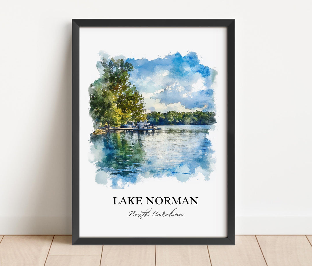 Lake Norman, USA – Watercolor Art Print