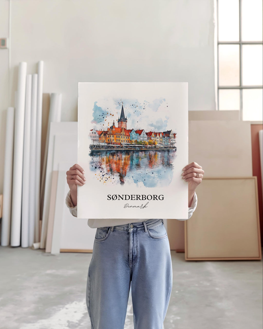 Sønderborg, Denmark – Watercolor Art Print