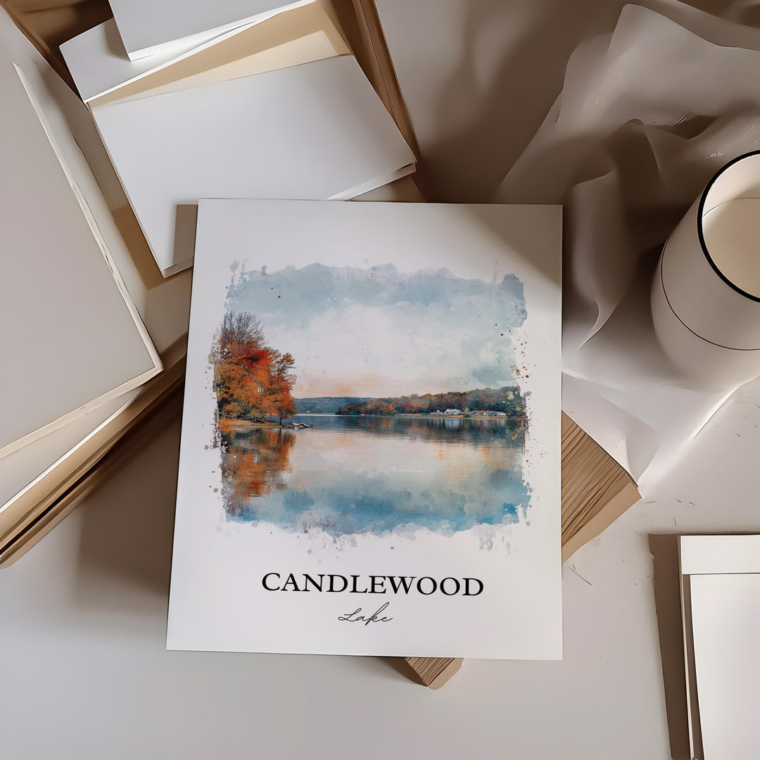 Candlewood Lake Wall Art, Fairfield County Print, Connecticut Artwork, Candlewood Lake Gift, Travel Print, Travel Poster, Housewarming Gift