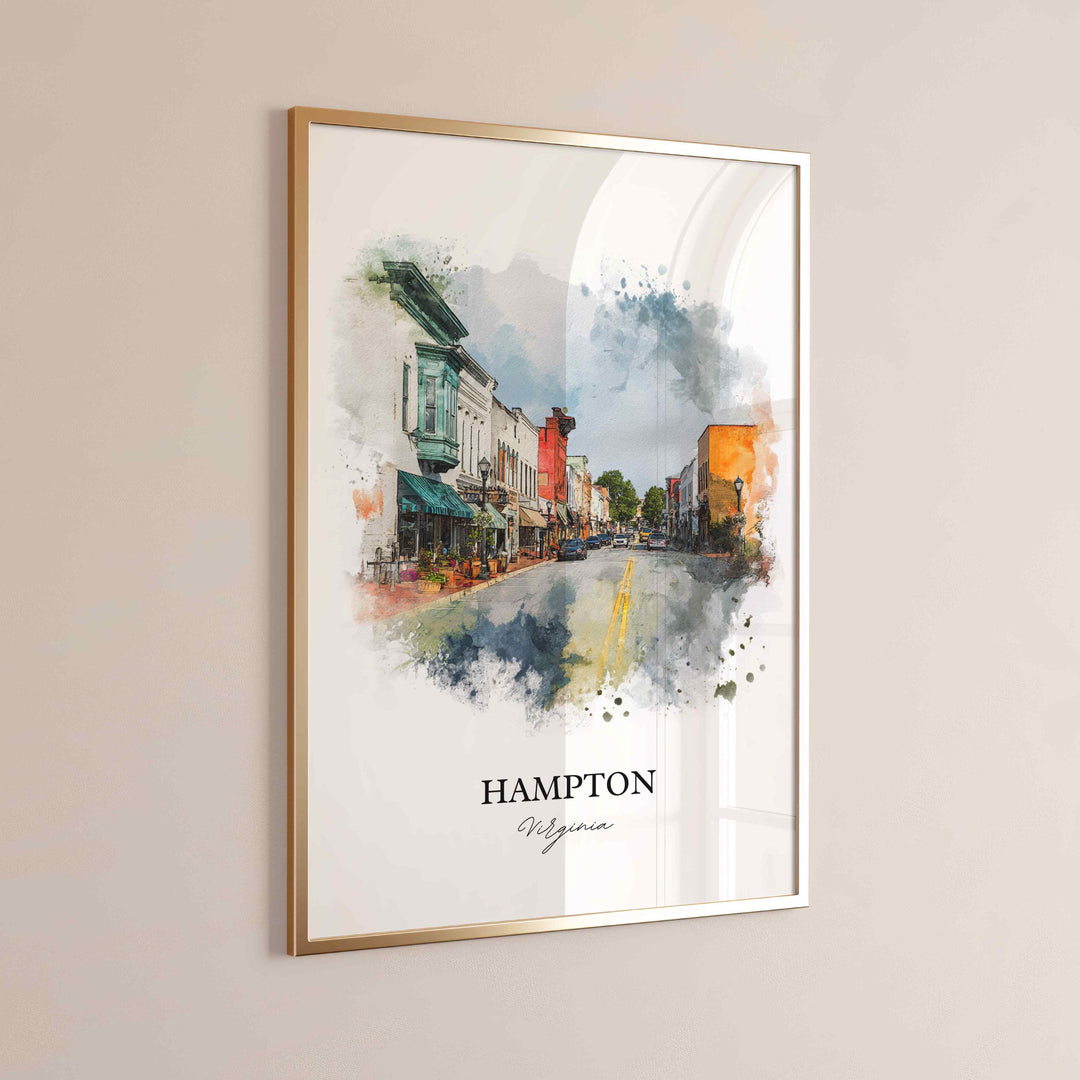 Hampton, Virginia, USA – Watercolor Art Print