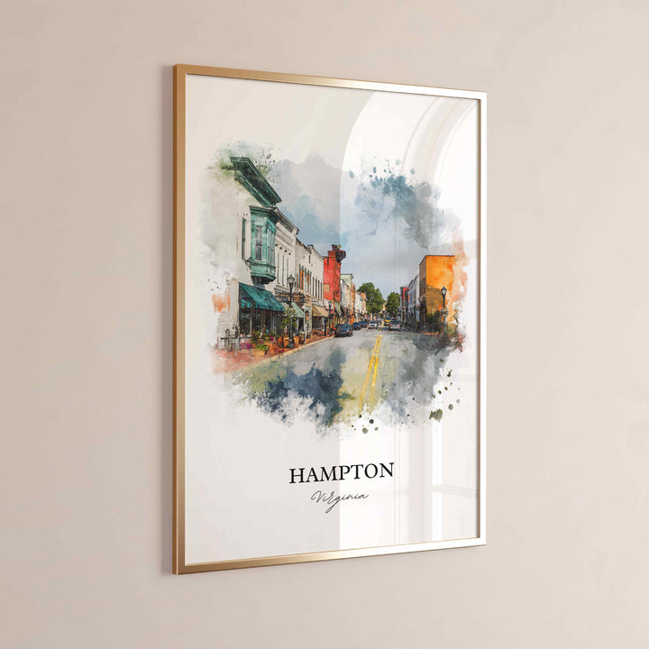 Hampton, Virginia, USA – Watercolor Art Print