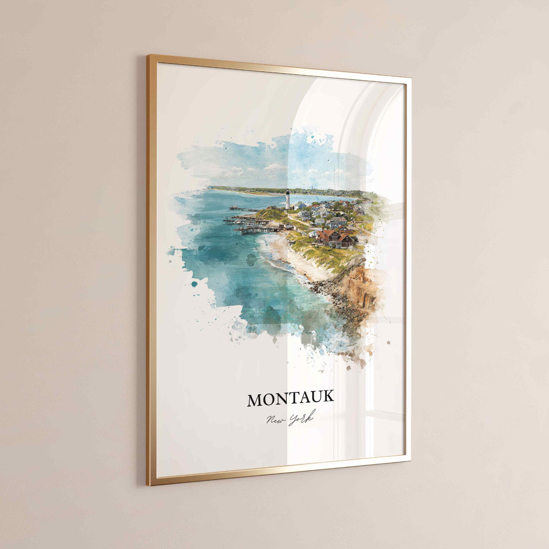Montauk, NY – Watercolor Art Print