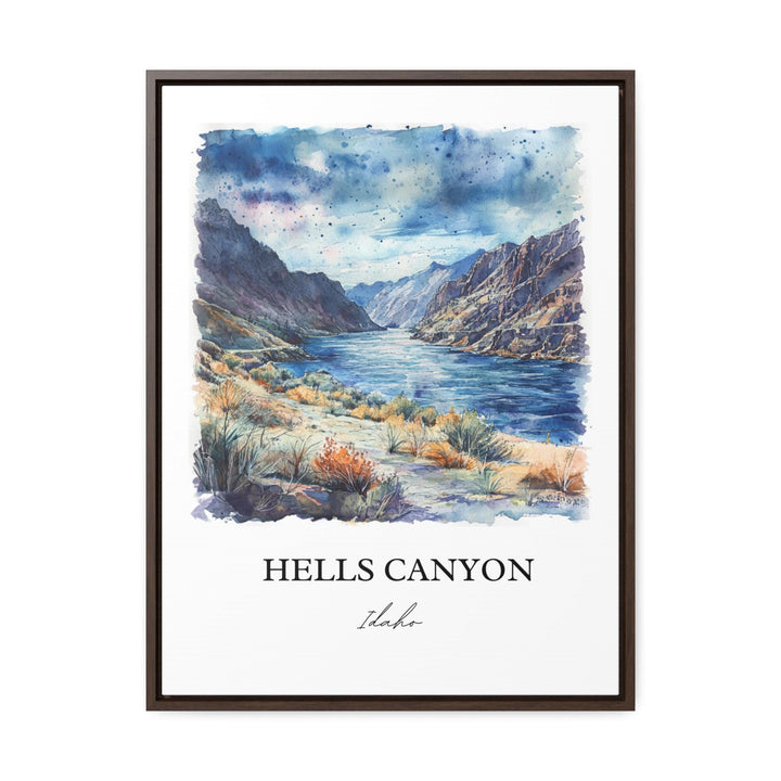 Hells Canyon Wall Art, Wallowa County OR Print, Idaho Watercolor Art, Hells Canyon Gift, Travel Print, Travel Poster, Housewarming Gift