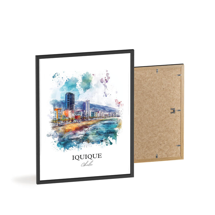 Iquique Chile Wall Art, Northern Chile Print, Chile Watercolor Art, Iquique Chile Gift, Travel Print, Travel Poster, Housewarming Gift