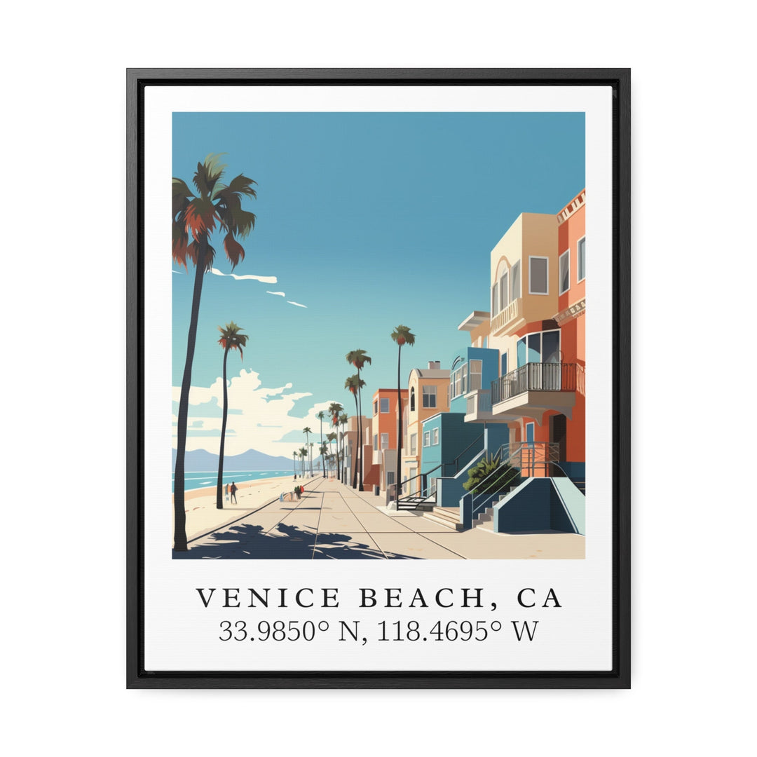 Venice Beach CA wall art - California, Venice Beach poster, Venice Beach Wedding gift, Birthday present, Custom Text, Personalised Gift