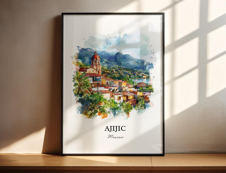 Ajijic, Mexico – Watercolor Art Print