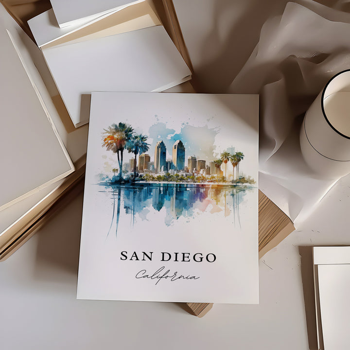 San Diego wall art - San Diego, California poster, San Diego Wedding gift, San Diego Birthday present, Custom Text, Personalised Gift