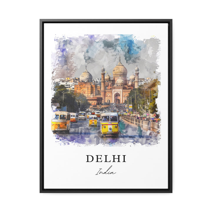 Delhi India Wall Art, Delhi Print, New Delhi Watercolor Art, Delhi India Gift,