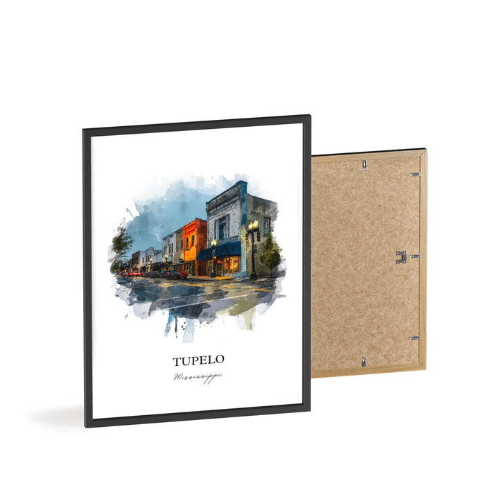 Tupelo, Mississippi – Watercolor Art Print