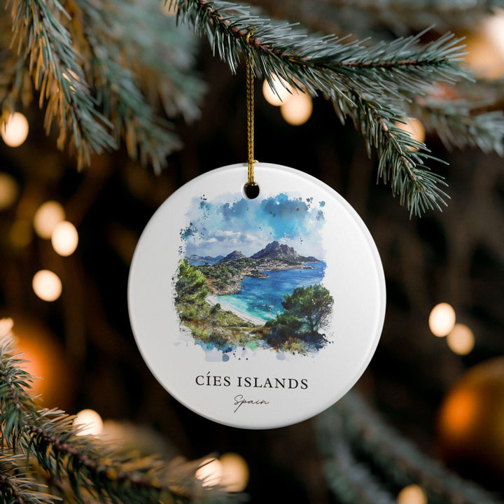 Cíes Islands Ornament: Unique Cíes Islands Souvenir, Spain Xmas Decor, and Authentic Cíes Islands Gift