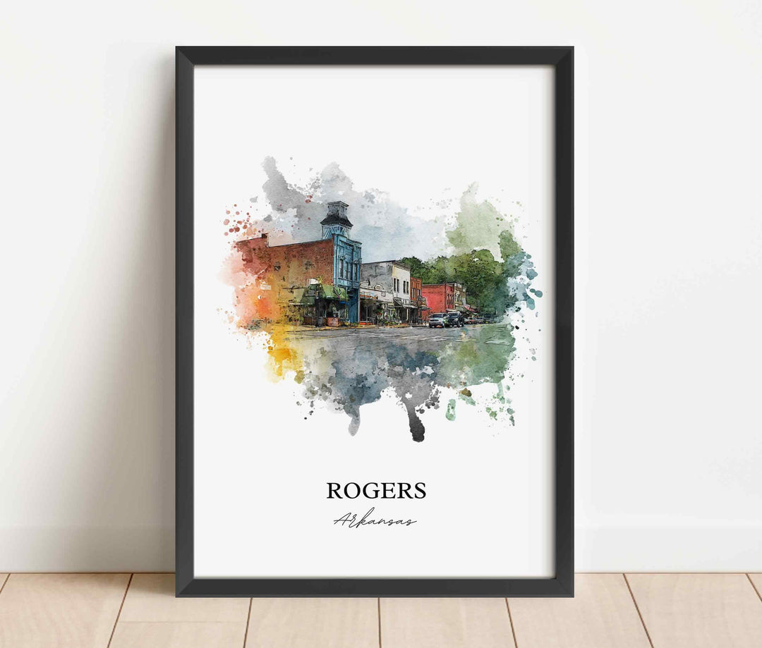 Rogers, Arkansas – Watercolor Art Print
