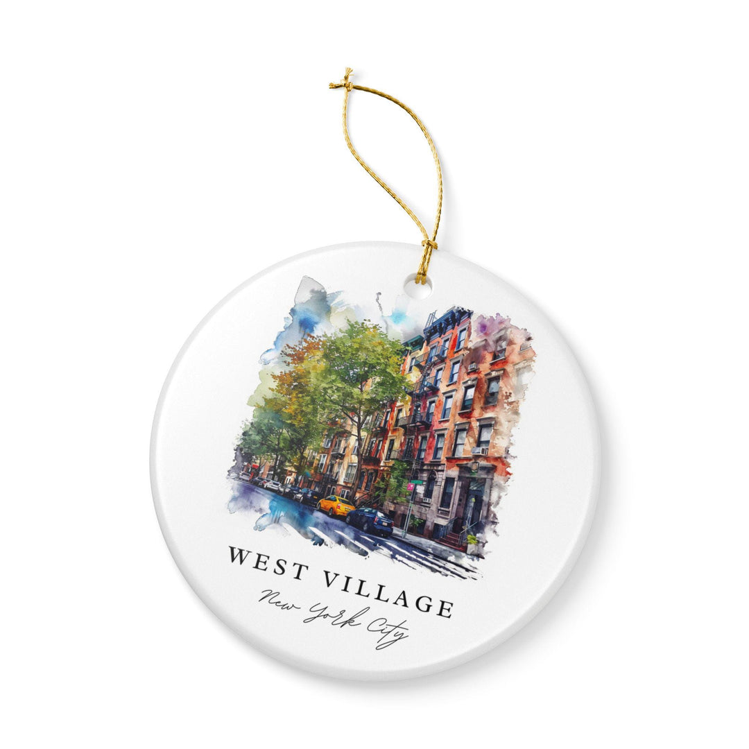 West Village Ornament: Unique West Village NYC Souvenir, Manhattan Xmas Decor, and Authentic Manhattan Gift