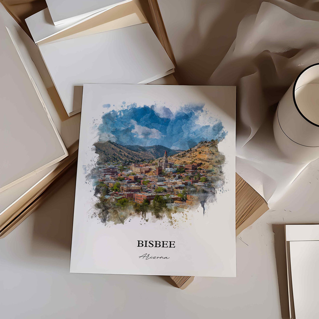 Bisbee, Arizona – Watercolor Art Print
