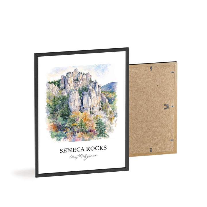 Seneca Rocks WV Wall Art, Pendleton County Print, West Virginia Artwork, Seneca Rocks Gift, Travel Print, Travel Poster, Housewarming Gift