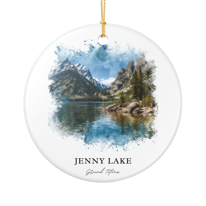 Jenny Lake Ornament: Unique Jenny Lake Souvenir, Grand Tetons Xmas Decor, and Authentic Grand Tetons Gift