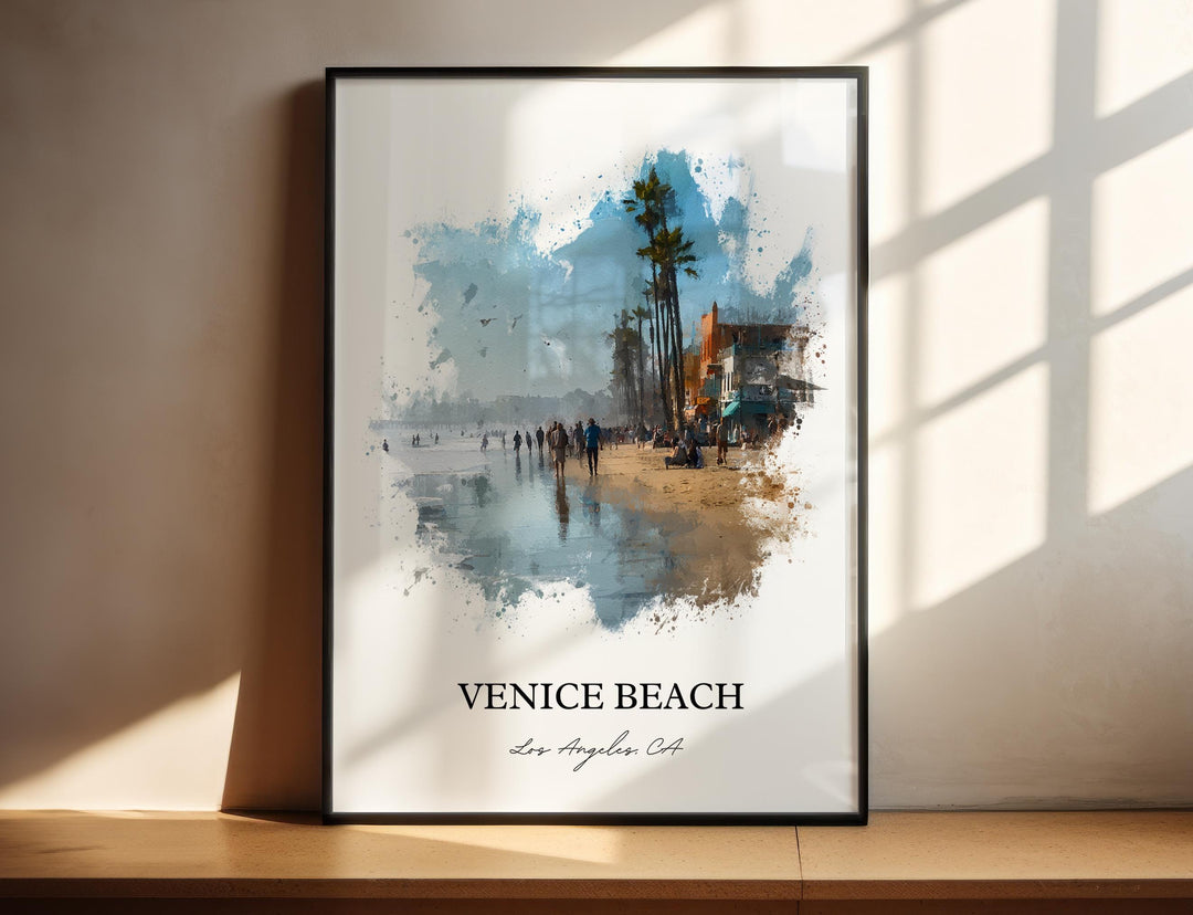 Venice Beach, California – Watercolor Art Print