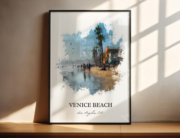 Venice Beach, California – Watercolor Art Print