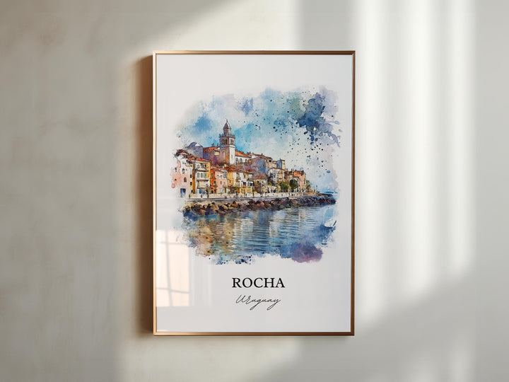 Rocha Uruguay Wall Art, Rocha Print, Uruguay Watercolor Art, Rocha Uruguay Gift, Travel Print, Travel Poster, Housewarming Gift