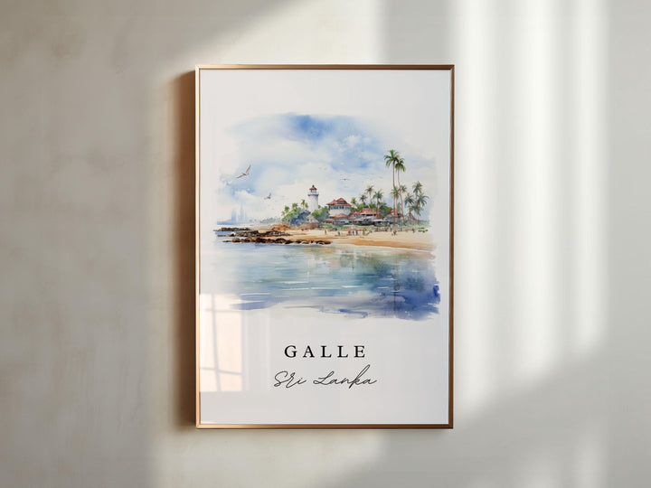 Galle Sri Lanka Wall Art, Galle Print, Galle Watercolor Art, Galle Sri Lanka Gift, Sri Lanka