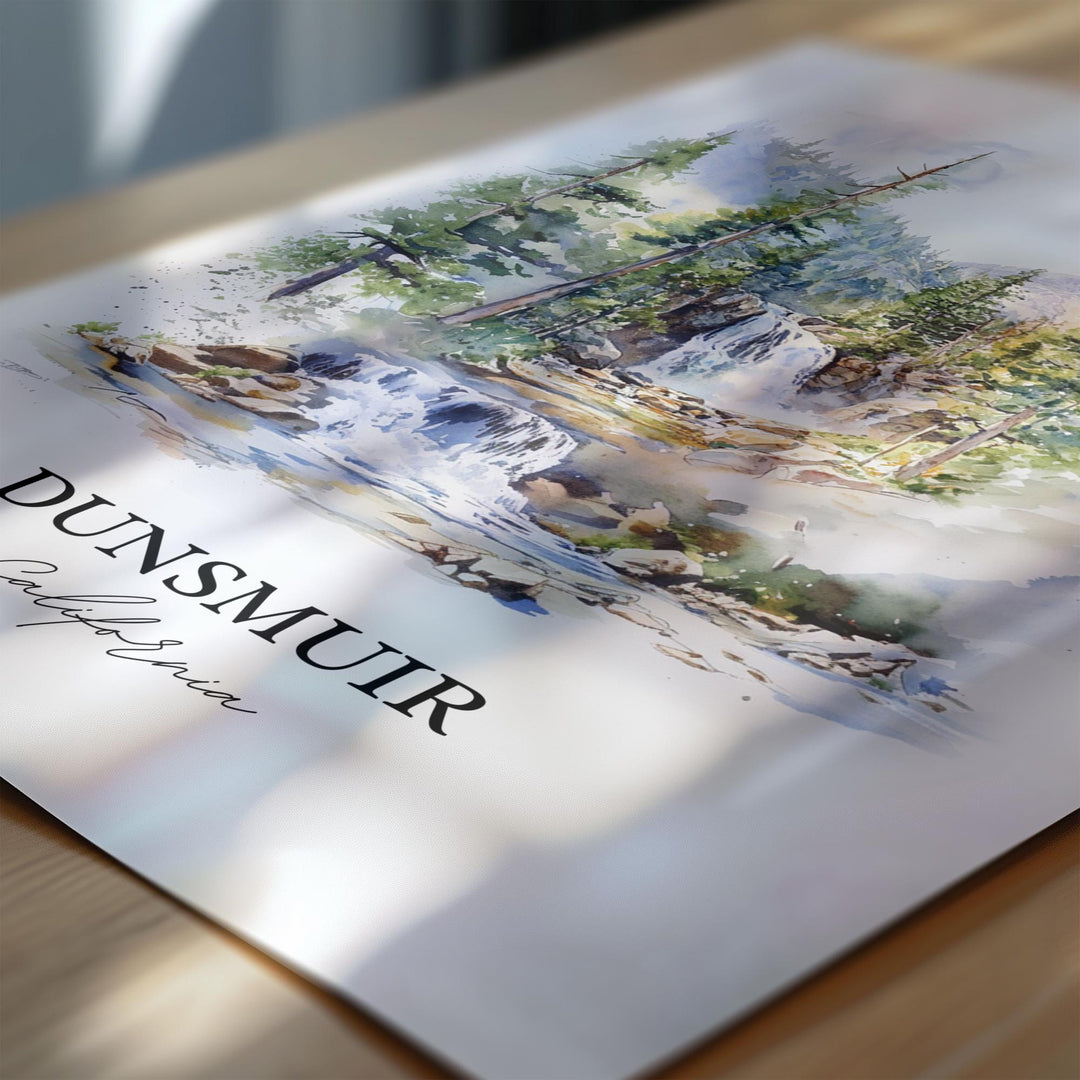 Dunsmuir Wall Art, Siskiyou County Print, Shasta-Trinity Forest Art, Dunsmuir CA Gift, Travel Print, Travel Poster, Housewarming Gift