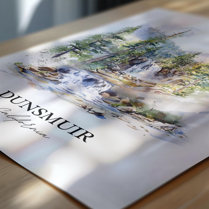 Dunsmuir Wall Art, Siskiyou County Print, Shasta-Trinity Forest Art, Dunsmuir CA Gift, Travel Print, Travel Poster, Housewarming Gift