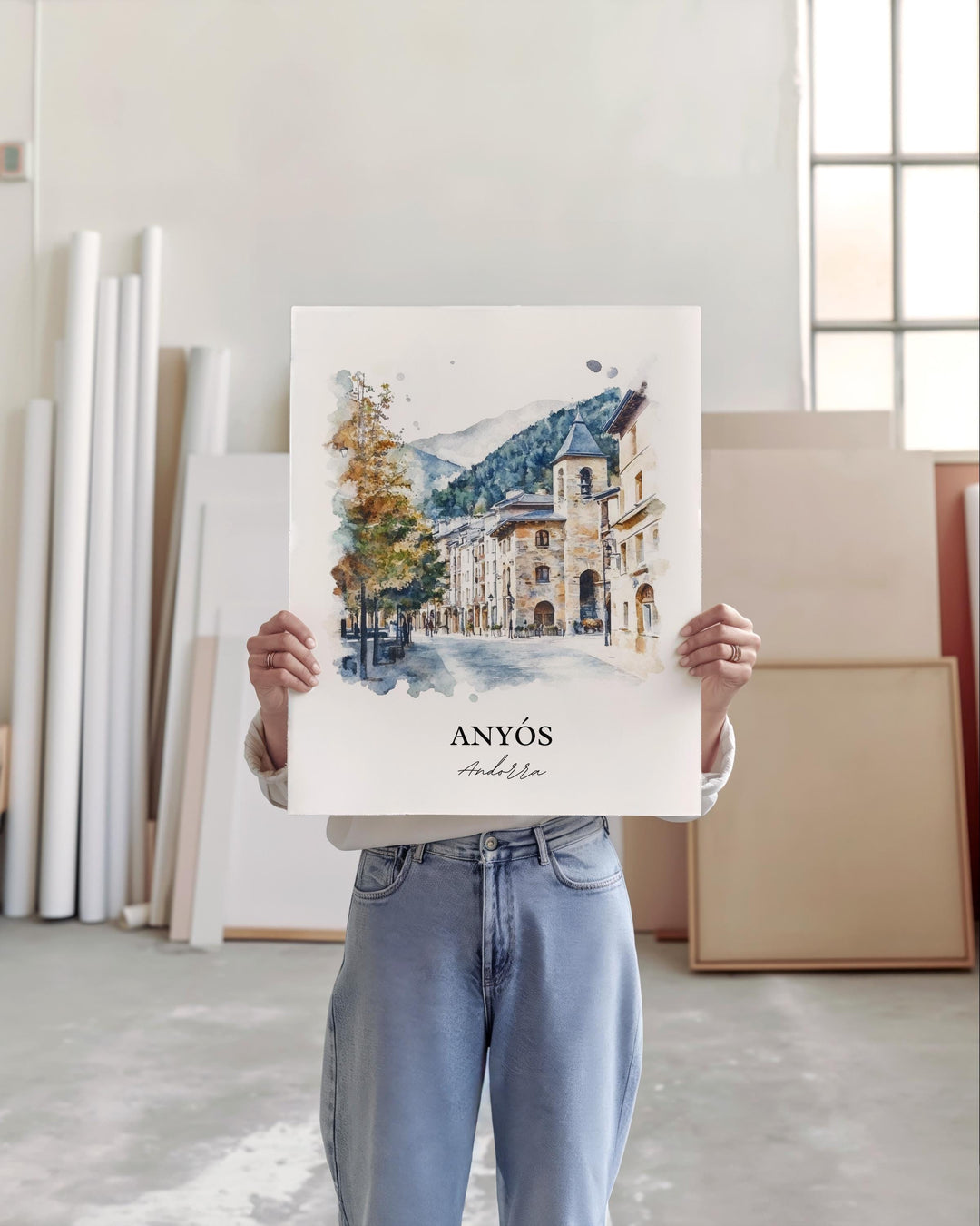 La Massana, Andorra – Watercolor Art Print