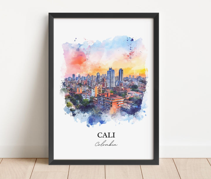 Cali Colombia Wall Art, Bogotá Print, Colombia Watercolor Art, Cali Colombia Gift, Travel Print, Travel Poster, Housewarming Gift