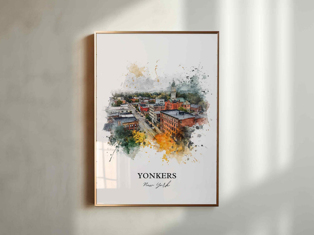 Yonkers, New York, USA – Watercolor Art Print
