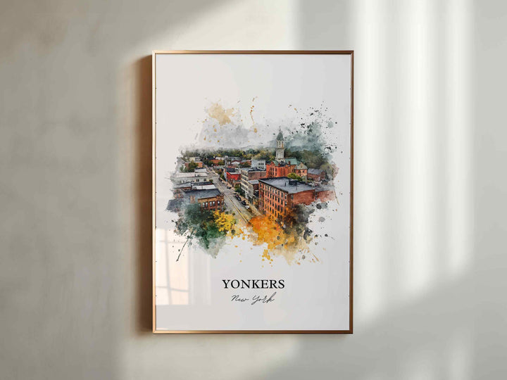 Yonkers, New York, USA – Watercolor Art Print