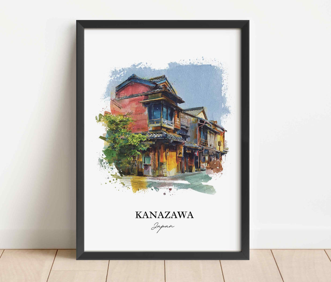 Kanazawa, Japan – Watercolor Art Print