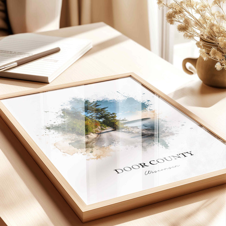 Door County, Wisconsin – Watercolor Art Print