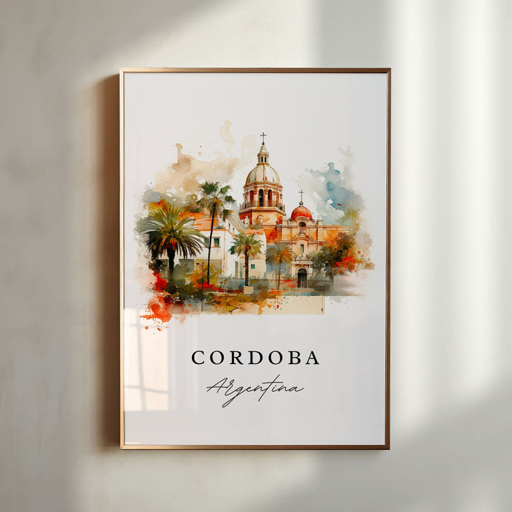 Cordoba Argentina wall art - Argentina, Cordoba poster print, Cordoba Wedding gift, Birthday present, Custom Text, Perfect Gift