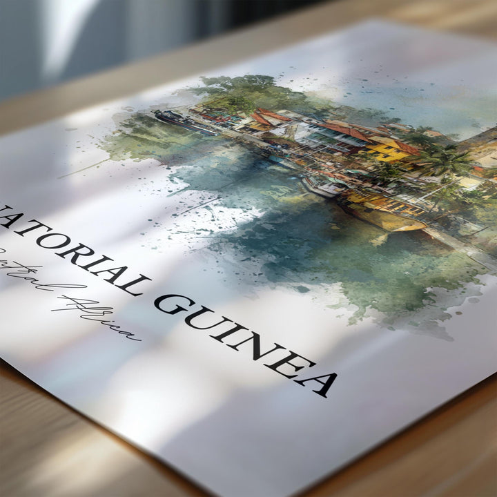 Equatorial Guinea, Africa – Watercolor Art Print