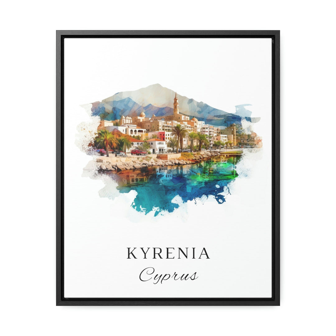 Kyrenia Greece wall art - Greece, Cyprus poster, Kyrenia Wedding gift, Northern Cyprus Birthday present, Custom Text, Personalized Gift